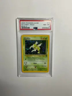 Pokemon Base Set 2 II Scyther 17/130 Holo Card PSA 8 NM-MT Graded WOTC 2000 Card - Image 1