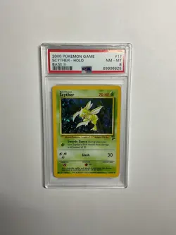 Pokemon Base Set 2 II Scyther 17/130 Holo Card PSA 8 NM-MT Graded WOTC 2000 Card - Image 3