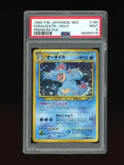 Pokemon PSA 9 MINT Feraligatr 1999 Holo Japan Neo Genesis File First Card - Image 3