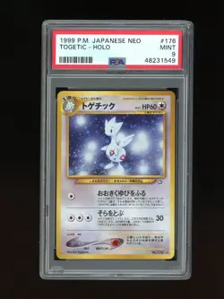 Pokemon PSA 9 MINT 1999 Togetic Neo Genesis Japanese Holo Original Card - Image 1