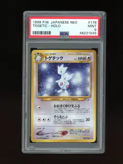 Pokemon PSA 9 MINT 1999 Togetic Neo Genesis Japanese Holo Original Card - Image 3