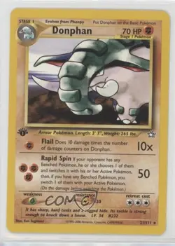 Donphan 1st Ed. Pokemon Neo Genesis #21 2000 10cj - Image 1