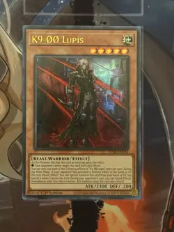 Yugioh! K9-00 Lupis Ultra Rare Near Mint 1st Edition JUSH-EN034 - Image 1