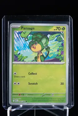 Pansage 004/086 PokeBall Holo Black Bolt  English Pokemon Card NM - Image 1