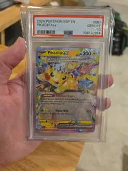 Pikachu ex 057/191 Sv08: Surging Sparks Holo - Pokemon TCG - Graded PSA 10 - Image 4