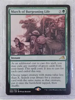 MTG March of Burgeoning Life #201 Kamigawa Neon Dynasty Card Rare NM - Image 4