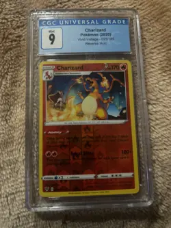 2020 Pokemon SWSH Vivid Voltage #025 Charizard Reverse Holo Foil PSA 9 Mint - Image 1
