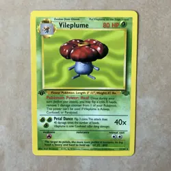 1999 PokÃ©mon TCG Jungle Vileplume 1st Edition Non-Holo Rare Card 31/64 - Image 1