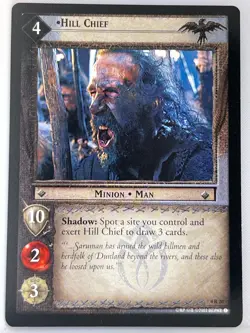 LORD OF THE RINGS TCG TWO TOWERS RARE CARD 4R20 HILL CHIEF lp - Image 1