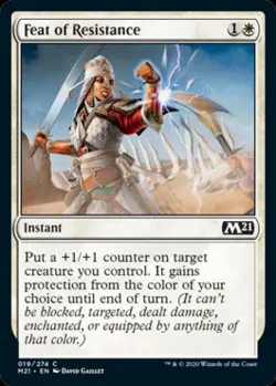 Feat of Resistance - Light Play MTG Magic 2021 Core Set - Image 1