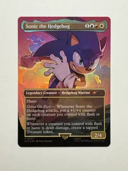 MTG - Sonic the Hedgehog - SLD Sonic x Secret Lair Drop 2087 Mythic Rainbow Foil - Image 1