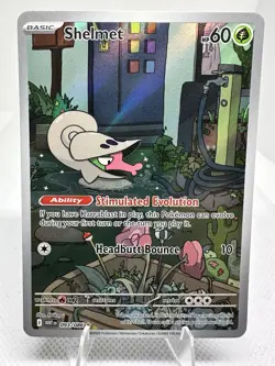 Shelmet 93/86 Illustration Rare Full Art Holo White Flare PokÃ©mon TCG Card NM  - Image 1
