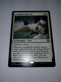 MtG Songbirds' Blessing 0007 Commander: Wilds of Eldraine WOC Rare NM - Image 2