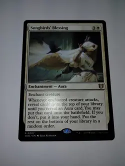 MtG Songbirds' Blessing 0007 Commander: Wilds of Eldraine WOC Rare NM - Image 3