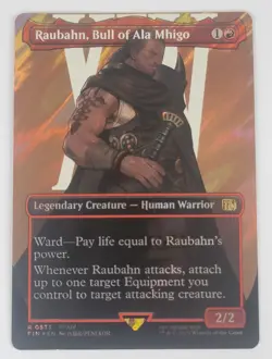 Raubahn, Bull of Ala Mhigo (Borderless) (Surge Foil) -Foil Near Mint MTG - Image 1