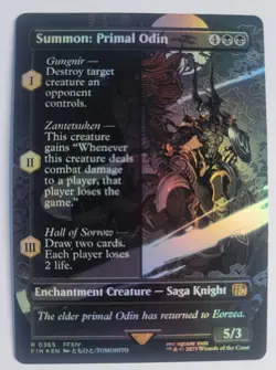 Summon: Primal Odin (Borderless) (Foil) - NM/M - Final Fantasy - MTG - Magic - Image 1