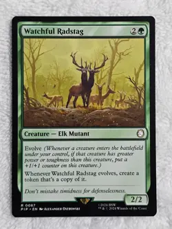MTG Watchful Radstag #87 Universes Beyond: Fallout Magic Card Rare NM - Image 1