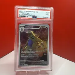 PokÃ©mon TCG Tyranitar Holo Card 222/193 Sv02 Paldea Evolved Illustration - PSA 9 - Image 1