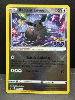 Radiant Eevee SWSH230 Black Star Promo - Pokemon GO - - Image 1