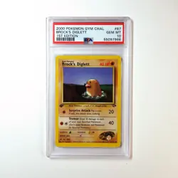 Pokemon PSA 10 1st Edition Brock's Diglett 67 Gym Challenge - Image 1