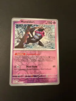 Pokemon SV Prismatic Evolutions Munkidori Reverse Holo 044/131 Trading Card TCG - Image 1