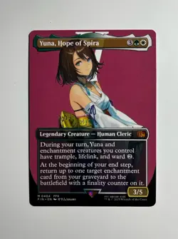 Yuna, Hope of Spira Borderless Non-Foil MTG Final Fantasy Magic Card #404 NM - Image 1