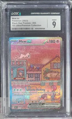 CGC 9 MINT Mew Ex SVP053 ALTERNATE ART HOLO 151 UPC PROMO Pokemon Card - Image 1