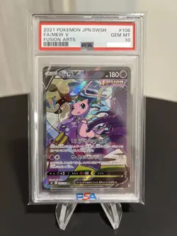 Mew V PSA 10 SR FA 106/100 s8 Fusion Arts Card Pokemon Japanese - Image 1