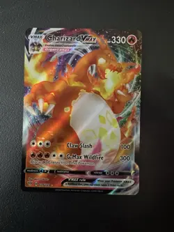 PokÃ©mon TCG Charizard VMAX Darkness Ablaze Holo Ultra Rare Card 020/189 NM - Image 1