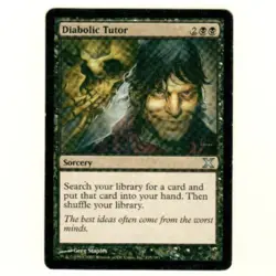 Diabolic Tutor Played 10th Edition MTG Trading Card - Image 1