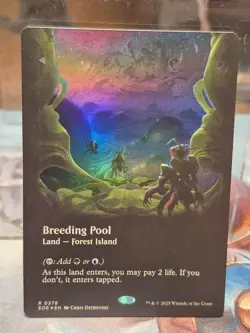 R 0278 Breeding Pool BORDERLESS FOIL VIEWPORT Edge of Eternities Land MTG Card - Image 1