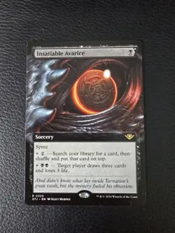 Insatiable Avarice (Extended Art) Outlaws of Thunder Junction Regular MTG NM  - Image 1