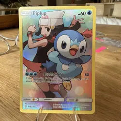 Pokemon Piplup 239/236 Cosmic Eclipse Secret Rare Holo TCG NM Card HP60 Trainer - Image 1