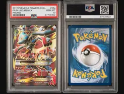PSA 10 GEM MINT FULL ART/M MEGA LUCARIO EX 55a 2017 POKEMON MEGA POWERS PROMO - Image 3