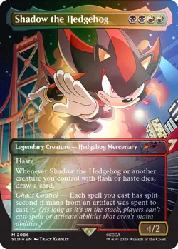 PRE-SALE - Shadow The Hedgehog NON-FOIL Secret Lair x Sonic Magic Mtg SLD2086 - Image 1