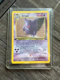 1st Edition Gengar Holo Rare Card Pokemon Fossil #5/62 NM-Mint - Image 1