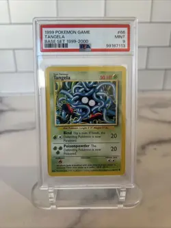 1999 Pokemon Base Set Unlimited #66 Tangela PSA 9 - Image 1