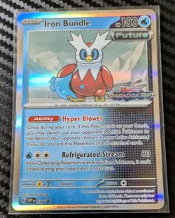 Iron Bundle 058 Paradox Rift Promo Holo Pokemon Card NM Condition - Image 1