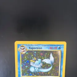 POKÃ‰MON CARD Vaporeon Jungle Set Unlimited Holo Rare 12/64 WOTC - Image 2