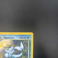 POKÃ‰MON CARD Vaporeon Jungle Set Unlimited Holo Rare 12/64 WOTC - Image 4