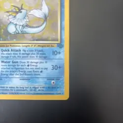 POKÃ‰MON CARD Vaporeon Jungle Set Unlimited Holo Rare 12/64 WOTC - Image 5