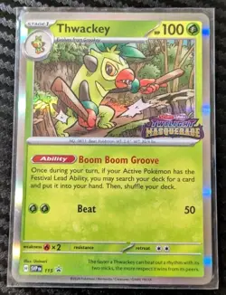 Thwackey 115 Twilight Masquerade Promo Holo Pokemon Card NM Condition - Image 1