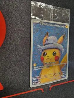 Pikachu with Grey Felt Hat 085 Promo -  Pokemon Van Gogh Card Sealed In Package - Image 2