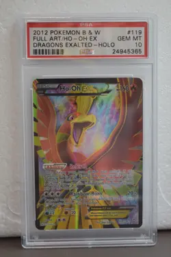PSA 10 GEM MT HO-OH EX 119/124 Full Art 2012 Dragons Exalted Holo Pokemon - Image 1