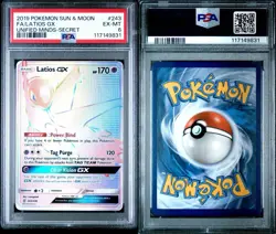 2019 POKEMON SUN & MOON UNIFIED MINDS SECRET #243 FULL ART/LATIOS GX PSA 6 - Image 3