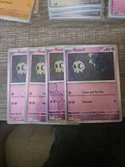 Pokemon Shrouded Fable Duskull x4 018/064 3 Reverse Holo 1 Regular - Playset NM - Image 1