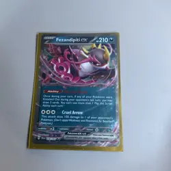 Pokemon TCG Shrouded Fable Fezandipiti EX Holo Rare Card 038/064 - Image 1