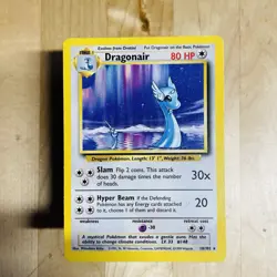 Vintage 1999 Dragonair 18/102 Base Set Rare English PokÃ©mon WOTC LP Card - Image 1