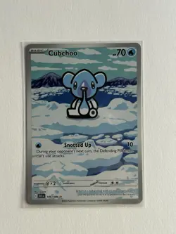 Pokemon TCG Cubchoo Illustration Rare Card 109/086 Sv: Black Bolt ðŸššFAST SHIP - Image 1