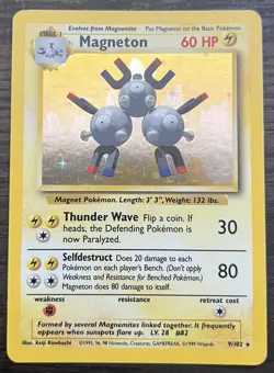Magneton 009/102 Pokemon TCG WOTC Base Set Holo LP - Image 1